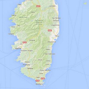 Mapa Korsyka