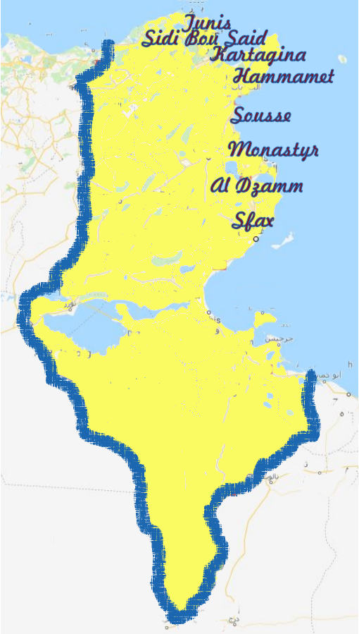 Tunezja-mapa